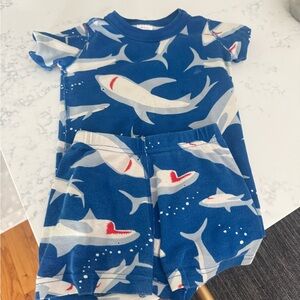 Hanna Andersson Blue Kids' Romper with Shark Design